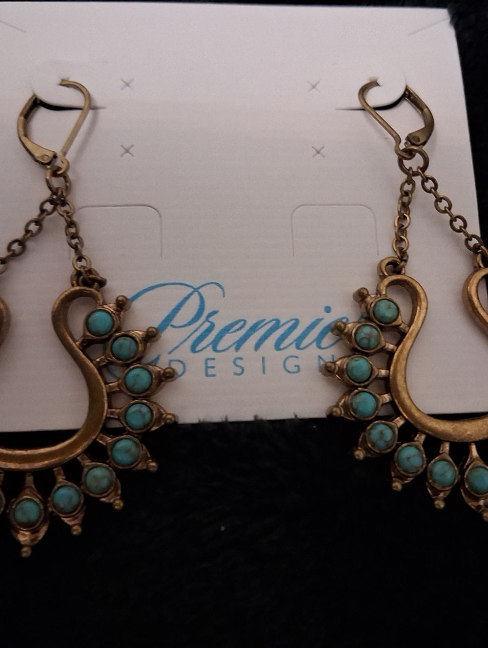 NEW Premiere Designs Turquoise Drop Earrings